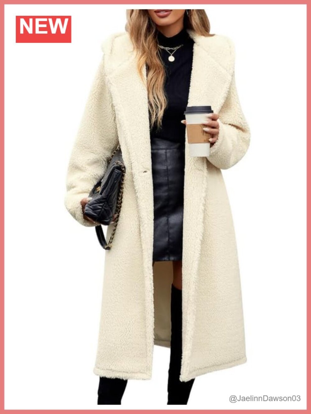 Faux Fur Fleece Cardigan Coat Hooded Long Warm Winter Outwear